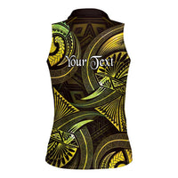 Personalised Polynesia Zodiac Gemini Women Sleeveless Polo Shirt Galaxy Polynesian Pattern Chest Tattoo Style