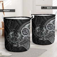Personalised Polynesia Zodiac Cancer Laundry Basket Galaxy Polynesian Pattern Chest Tattoo Style