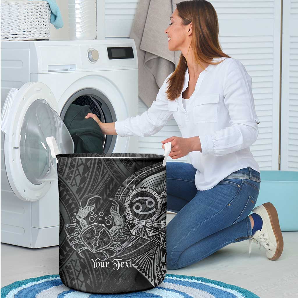 Personalised Polynesia Zodiac Cancer Laundry Basket Galaxy Polynesian Pattern Chest Tattoo Style