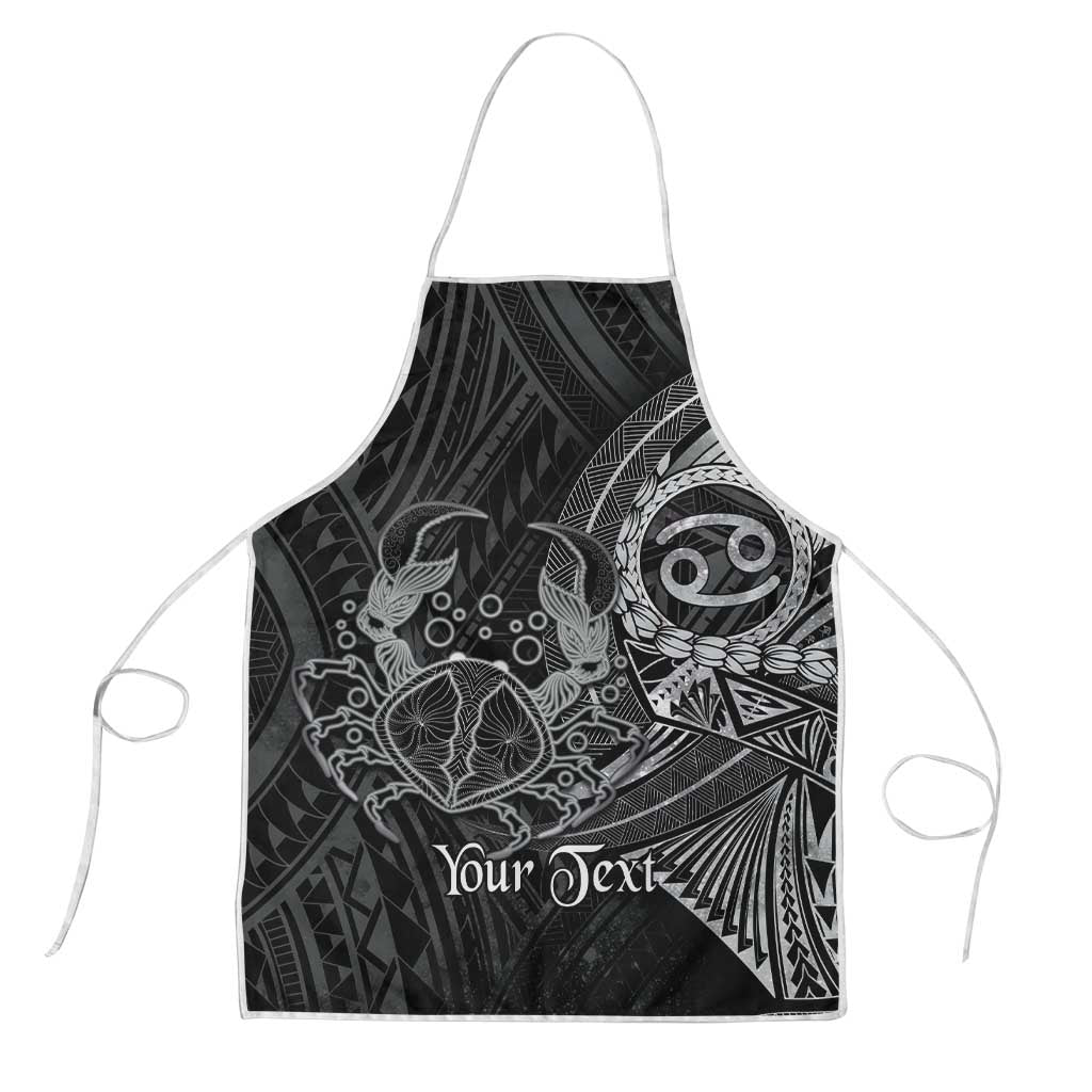 Personalised Polynesia Zodiac Cancer Apron Galaxy Polynesian Pattern Chest Tattoo Style LT14 Black - Polynesian Pride