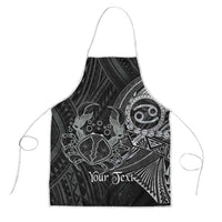 Personalised Polynesia Zodiac Cancer Apron Galaxy Polynesian Pattern Chest Tattoo Style LT14 Black - Polynesian Pride