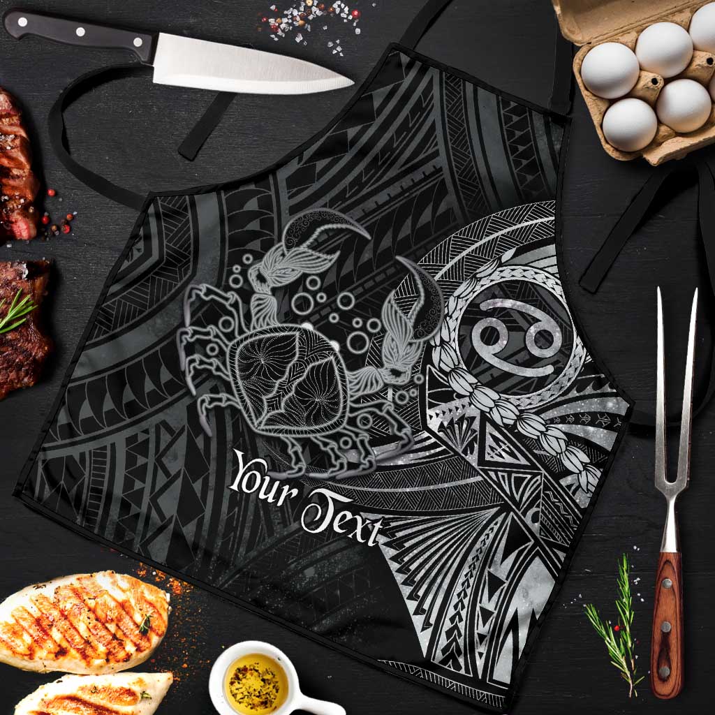 Personalised Polynesia Zodiac Cancer Apron Galaxy Polynesian Pattern Chest Tattoo Style LT14 Black - Polynesian Pride
