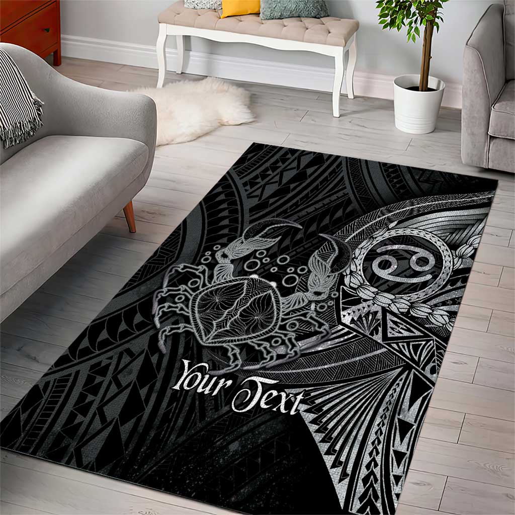 Personalised Polynesia Zodiac Cancer Area Rug Galaxy Polynesian Pattern Chest Tattoo Style LT14 - Polynesian Pride