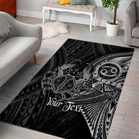 Personalised Polynesia Zodiac Cancer Area Rug Galaxy Polynesian Pattern Chest Tattoo Style LT14 - Polynesian Pride