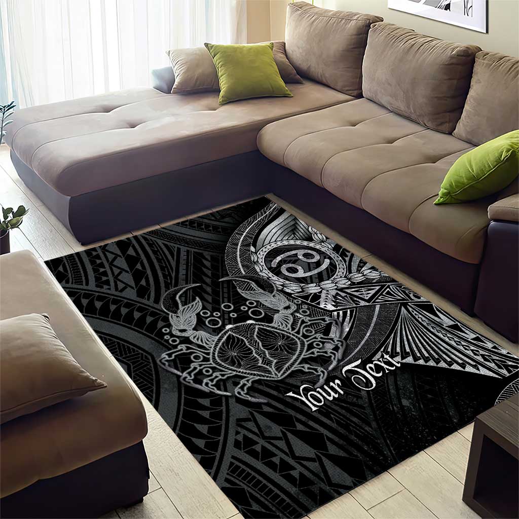 Personalised Polynesia Zodiac Cancer Area Rug Galaxy Polynesian Pattern Chest Tattoo Style LT14 - Polynesian Pride