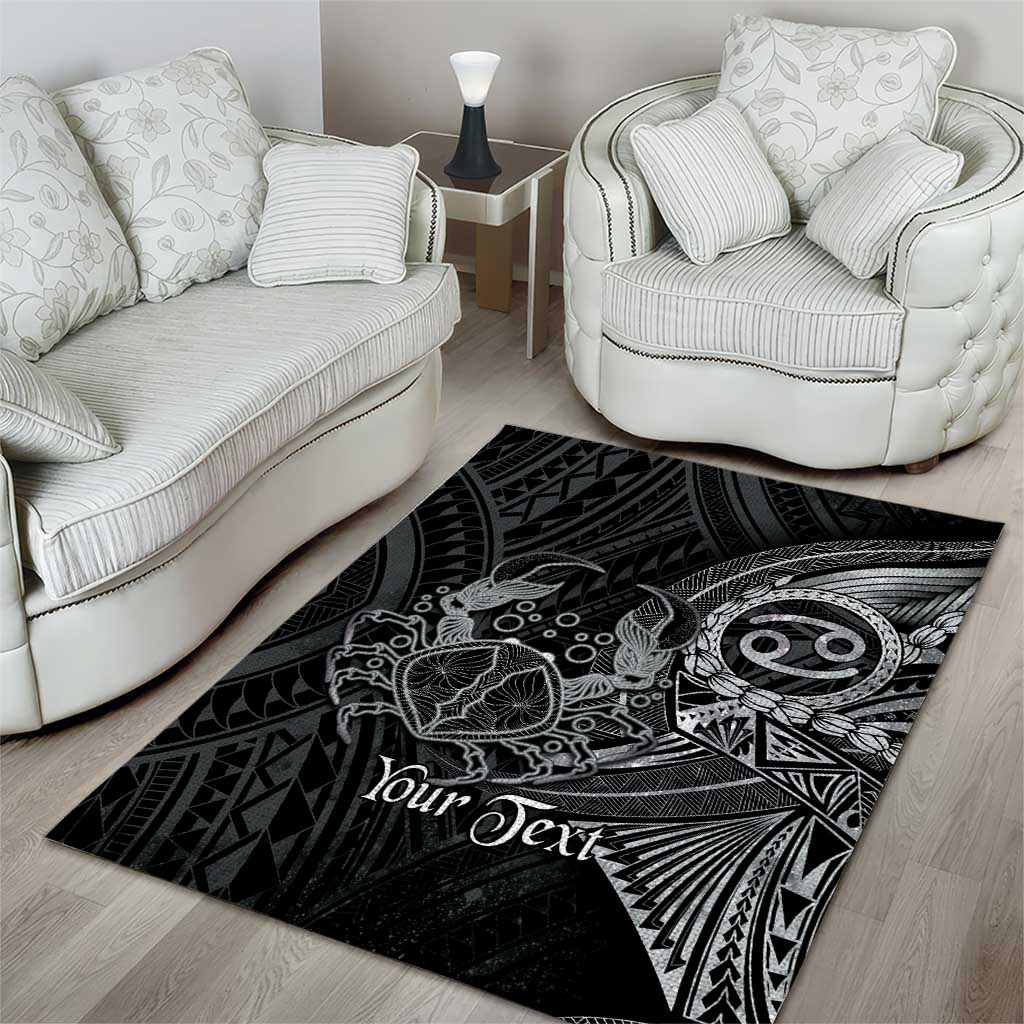 Personalised Polynesia Zodiac Cancer Area Rug Galaxy Polynesian Pattern Chest Tattoo Style LT14 - Polynesian Pride