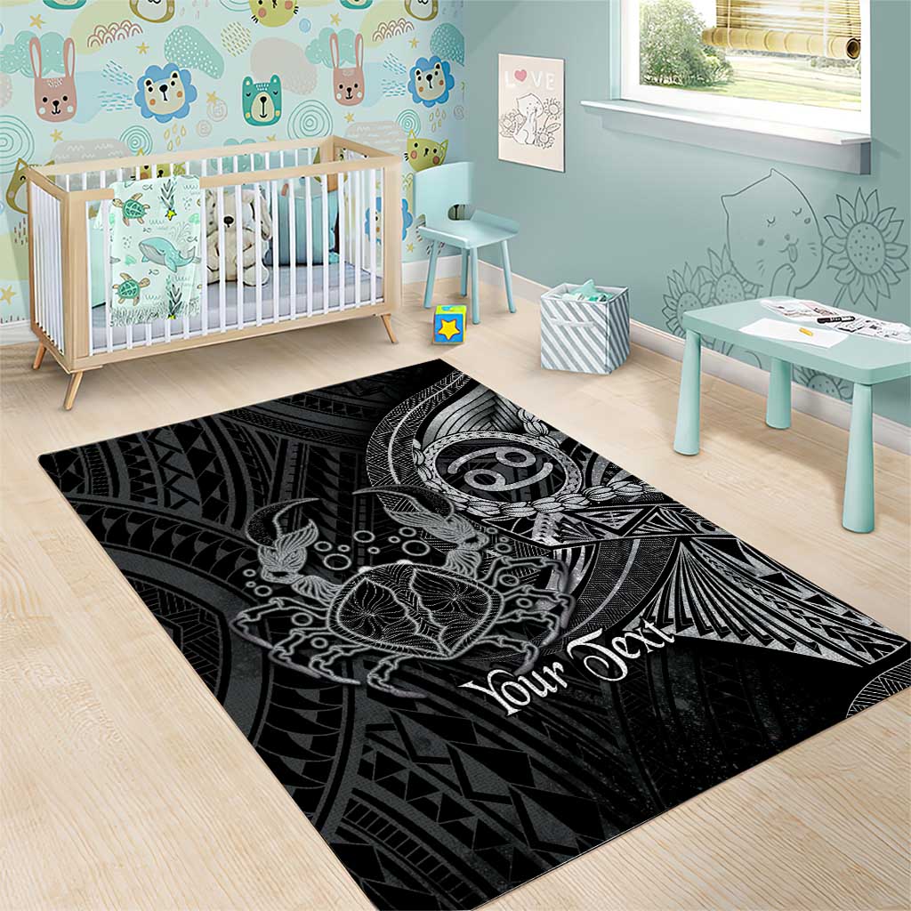 Personalised Polynesia Zodiac Cancer Area Rug Galaxy Polynesian Pattern Chest Tattoo Style LT14 - Polynesian Pride
