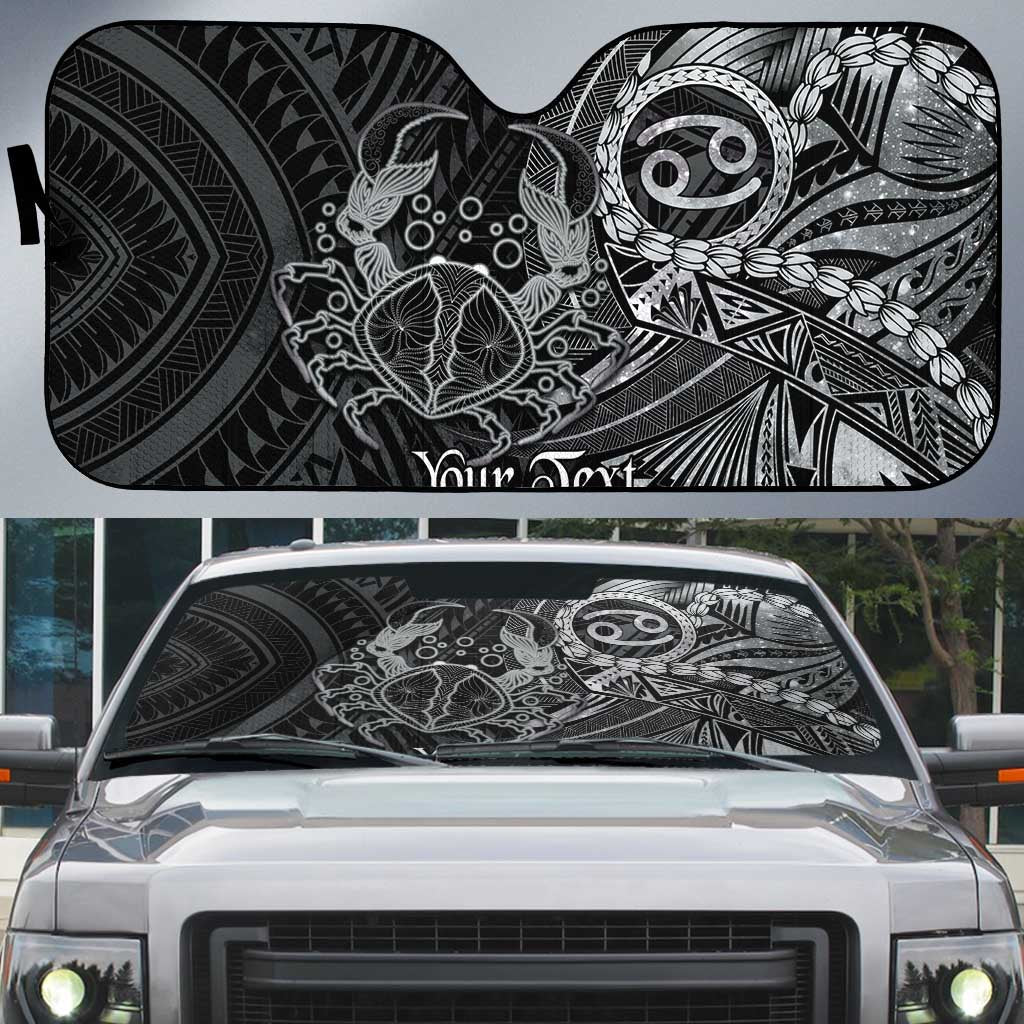 Personalised Polynesia Zodiac Cancer Auto Sun Shade Galaxy Polynesian Pattern Chest Tattoo Style LT14 Black - Polynesian Pride