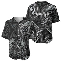 Personalised Polynesia Zodiac Cancer Baseball Jersey Galaxy Polynesian Pattern Chest Tattoo Style LT14 - Polynesian Pride