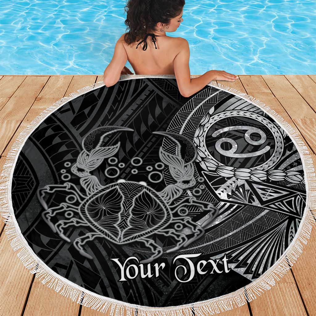 Personalised Polynesia Zodiac Cancer Beach Blanket Galaxy Polynesian Pattern Chest Tattoo Style LT14 - Polynesian Pride