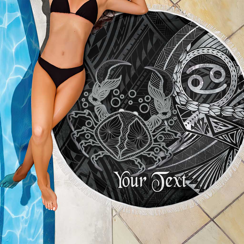 Personalised Polynesia Zodiac Cancer Beach Blanket Galaxy Polynesian Pattern Chest Tattoo Style LT14 - Polynesian Pride