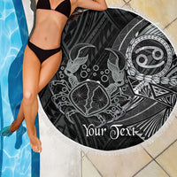 Personalised Polynesia Zodiac Cancer Beach Blanket Galaxy Polynesian Pattern Chest Tattoo Style LT14 - Polynesian Pride