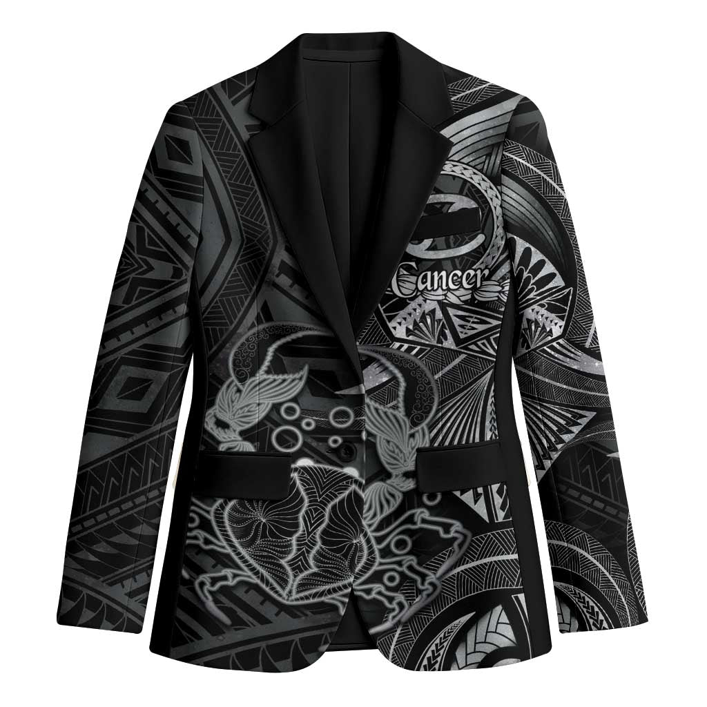Personalised Polynesia Zodiac Cancer Blazer Galaxy Polynesian Pattern Chest Tattoo Style LT14 Unisex Black - Polynesian Pride