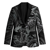 Personalised Polynesia Zodiac Cancer Blazer Galaxy Polynesian Pattern Chest Tattoo Style LT14 Unisex Black - Polynesian Pride