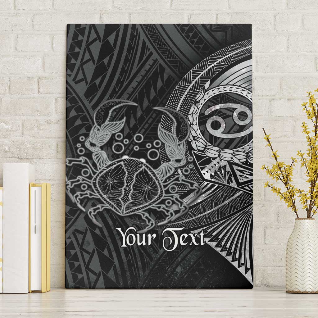 Personalised Polynesia Zodiac Cancer Canvas Wall Art Galaxy Polynesian Pattern Chest Tattoo Style LT14 Without Frame Black - Polynesian Pride