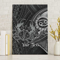 Personalised Polynesia Zodiac Cancer Canvas Wall Art Galaxy Polynesian Pattern Chest Tattoo Style LT14 Without Frame Black - Polynesian Pride
