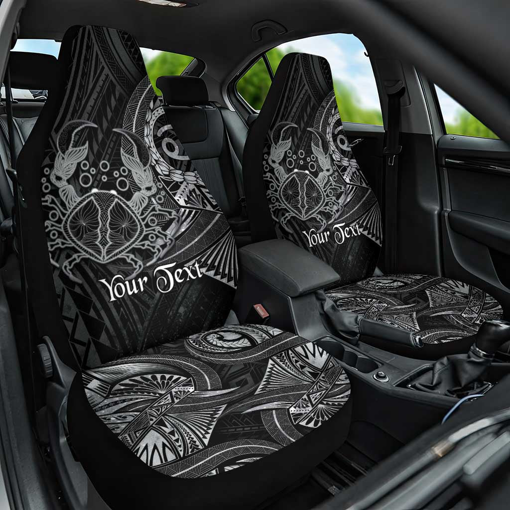 Personalised Polynesia Zodiac Cancer Car Seat Cover Galaxy Polynesian Pattern Chest Tattoo Style LT14 One Size Black - Polynesian Pride