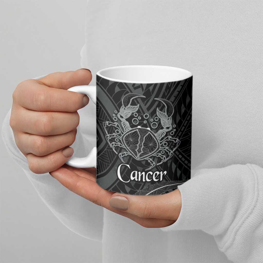 Personalised Polynesia Zodiac Cancer Ceramic Mug Galaxy Polynesian Pattern Chest Tattoo Style LT14 - Polynesian Pride