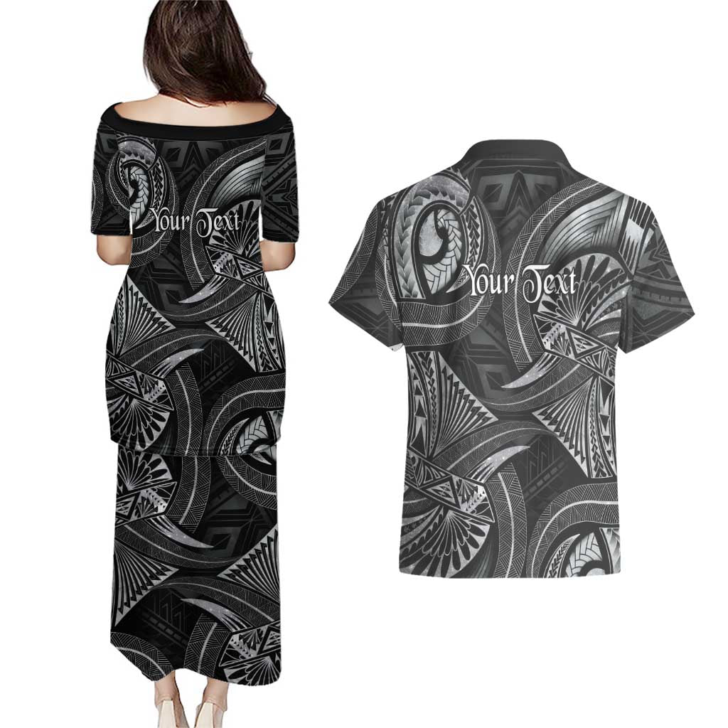 Personalised Polynesia Zodiac Cancer Couples Matching Puletasi and Hawaiian Shirt Galaxy Polynesian Pattern Chest Tattoo Style LT14 - Polynesian Pride
