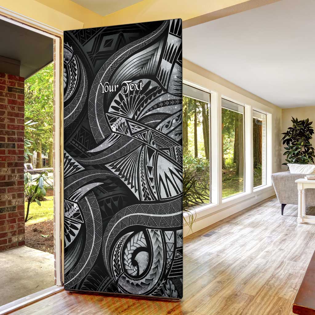 Personalised Polynesia Zodiac Cancer Door Cover Galaxy Polynesian Pattern Chest Tattoo Style LT14 - Polynesian Pride