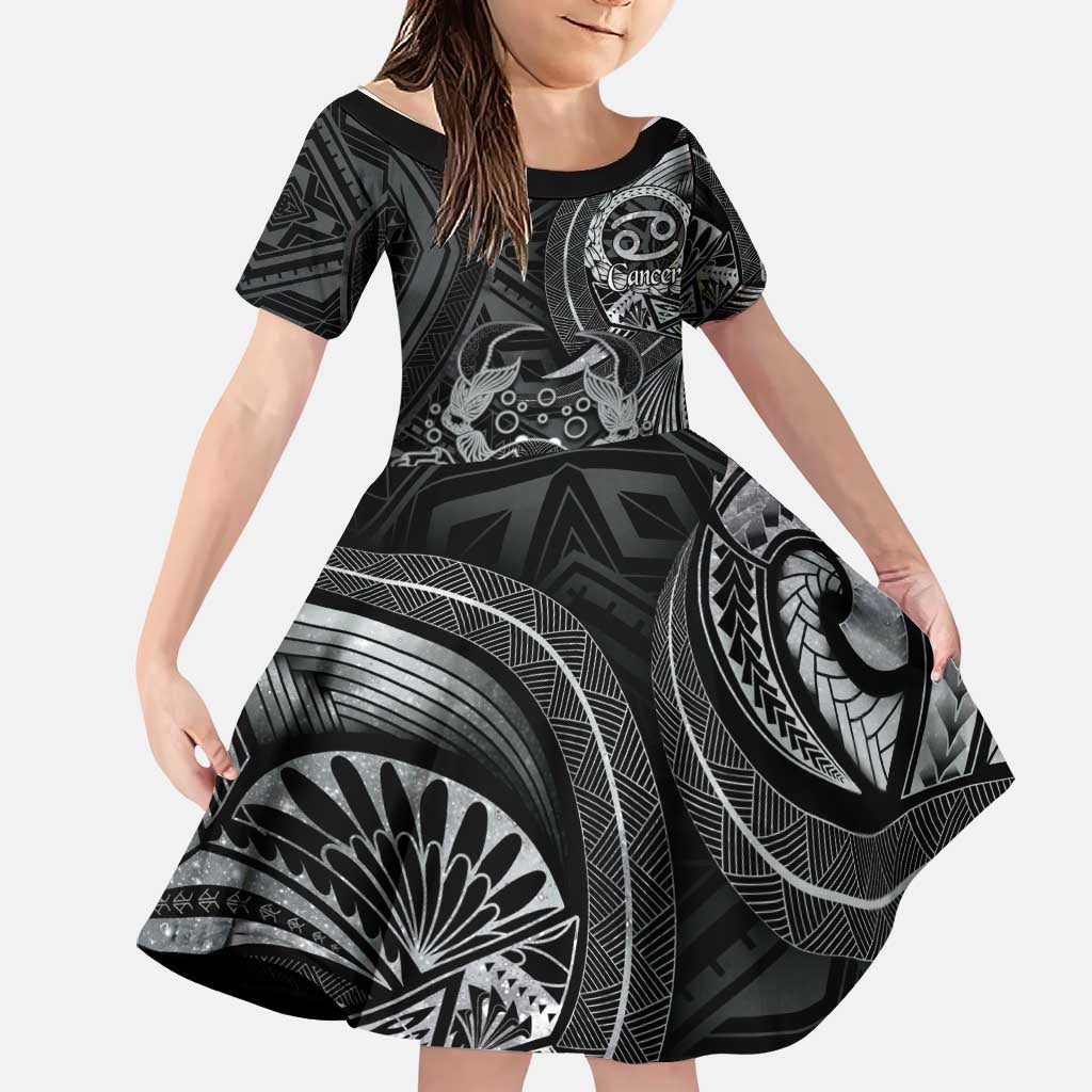 Personalised Polynesia Zodiac Cancer Family Matching Puletasi and Hawaiian Shirt Galaxy Polynesian Pattern Chest Tattoo Style