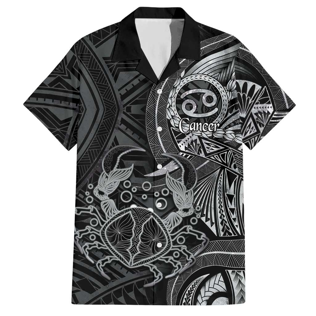 Personalised Polynesia Zodiac Cancer Hawaiian Shirt Galaxy Polynesian Pattern Chest Tattoo Style