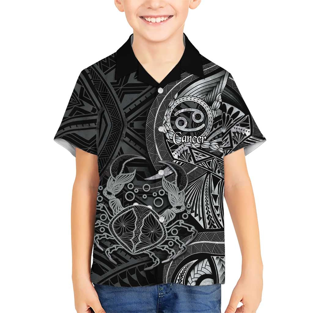 Personalised Polynesia Zodiac Cancer Hawaiian Shirt Galaxy Polynesian Pattern Chest Tattoo Style