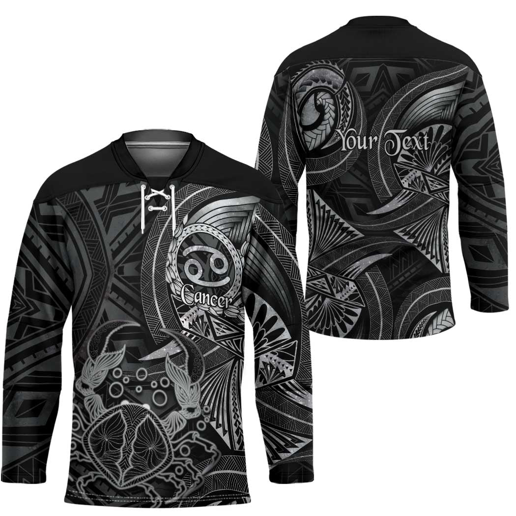 Personalised Polynesia Zodiac Cancer Hockey Jersey Galaxy Polynesian Pattern Chest Tattoo Style LT14 - Polynesian Pride