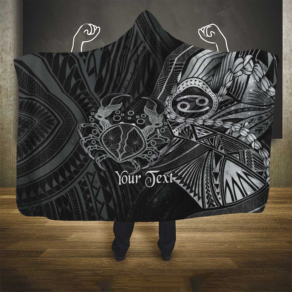 Personalised Polynesia Zodiac Cancer Hooded Blanket Galaxy Polynesian Pattern Chest Tattoo Style LT14 - Polynesian Pride