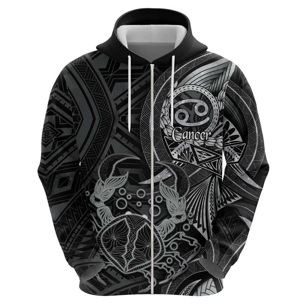 Personalised Polynesia Zodiac Cancer Hoodie Galaxy Polynesian Pattern Chest Tattoo Style LT14 - Polynesian Pride
