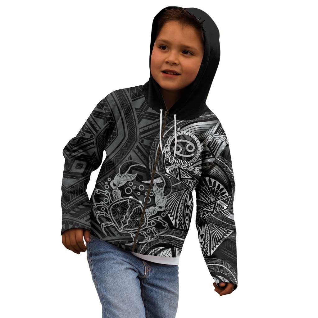 Personalised Polynesia Zodiac Cancer Kid Hoodie Galaxy Polynesian Pattern Chest Tattoo Style LT14 - Polynesian Pride