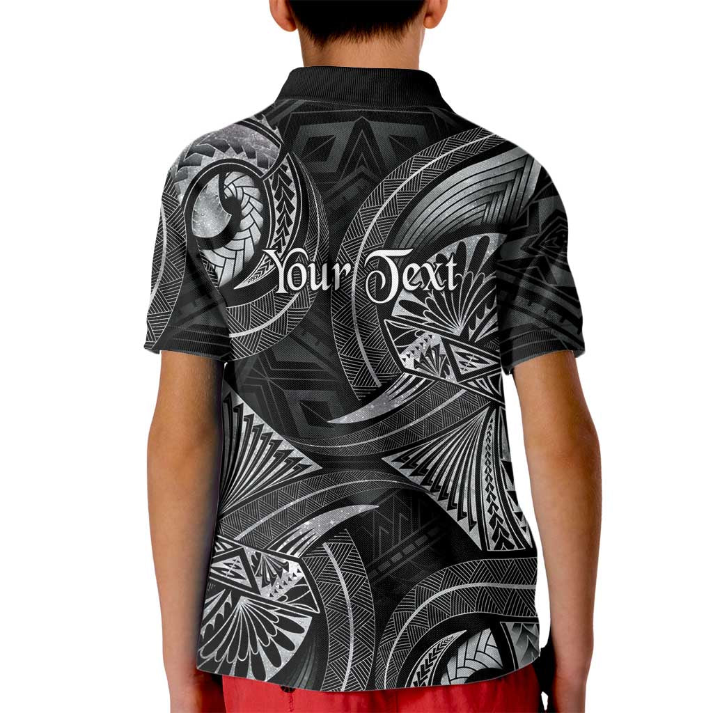 Personalised Polynesia Zodiac Cancer Kid Polo Shirt Galaxy Polynesian Pattern Chest Tattoo Style LT14 - Polynesian Pride