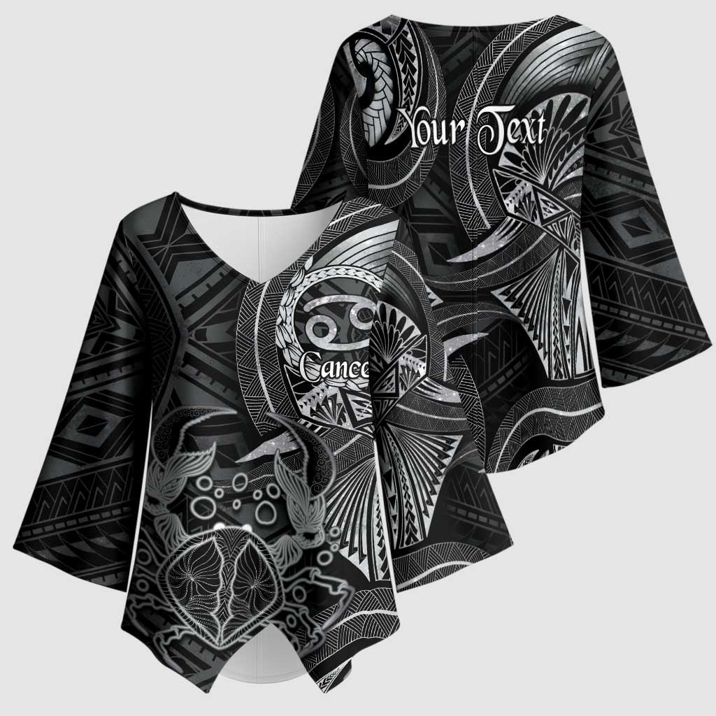 Personalised Polynesia Zodiac Cancer Kimono Sleeve Blouse Galaxy Polynesian Pattern Chest Tattoo Style LT14 - Polynesian Pride