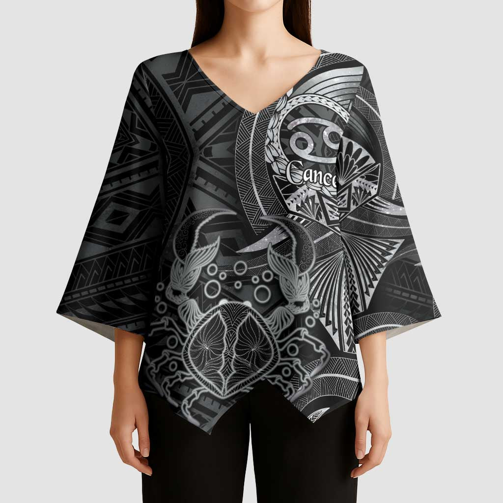 Personalised Polynesia Zodiac Cancer Kimono Sleeve Blouse Galaxy Polynesian Pattern Chest Tattoo Style LT14 - Polynesian Pride