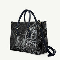 Personalised Polynesia Zodiac Cancer Leather Bag Galaxy Polynesian Pattern Chest Tattoo Style LT14 Black - Polynesian Pride