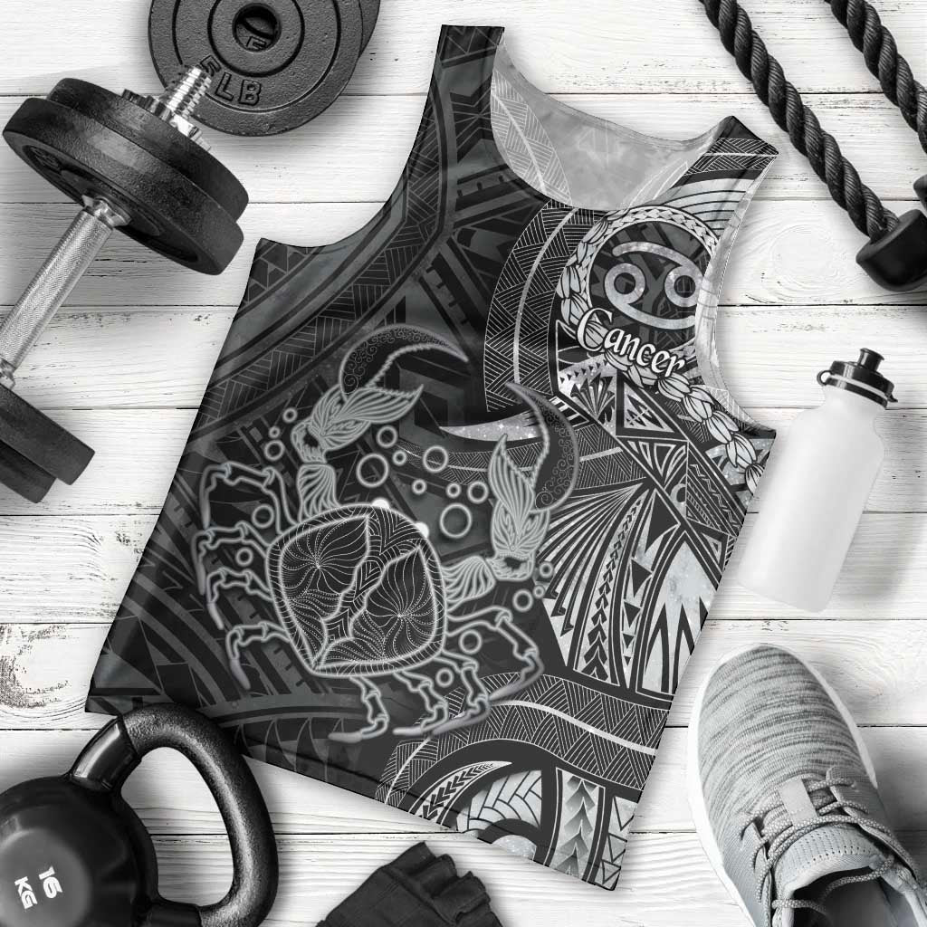 Personalised Polynesia Zodiac Cancer Men Tank Top Galaxy Polynesian Pattern Chest Tattoo Style LT14 - Polynesian Pride