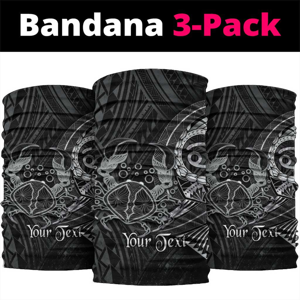 Personalised Polynesia Zodiac Cancer Neck Gaiter Galaxy Polynesian Pattern Chest Tattoo Style LT14 package One Size: 25*50cm Black - Polynesian Pride