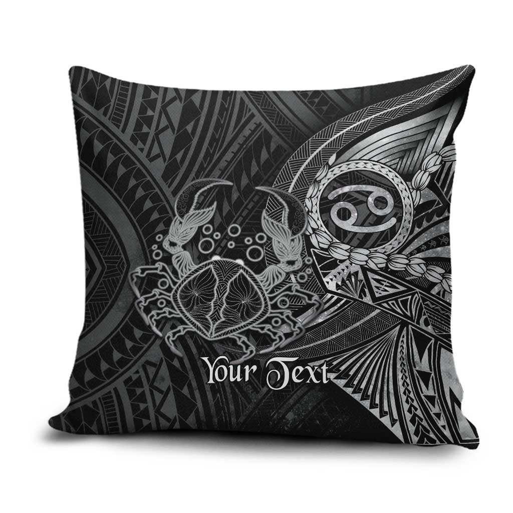 Personalised Polynesia Zodiac Cancer Pillow Cover Galaxy Polynesian Pattern Chest Tattoo Style LT14 Black - Polynesian Pride