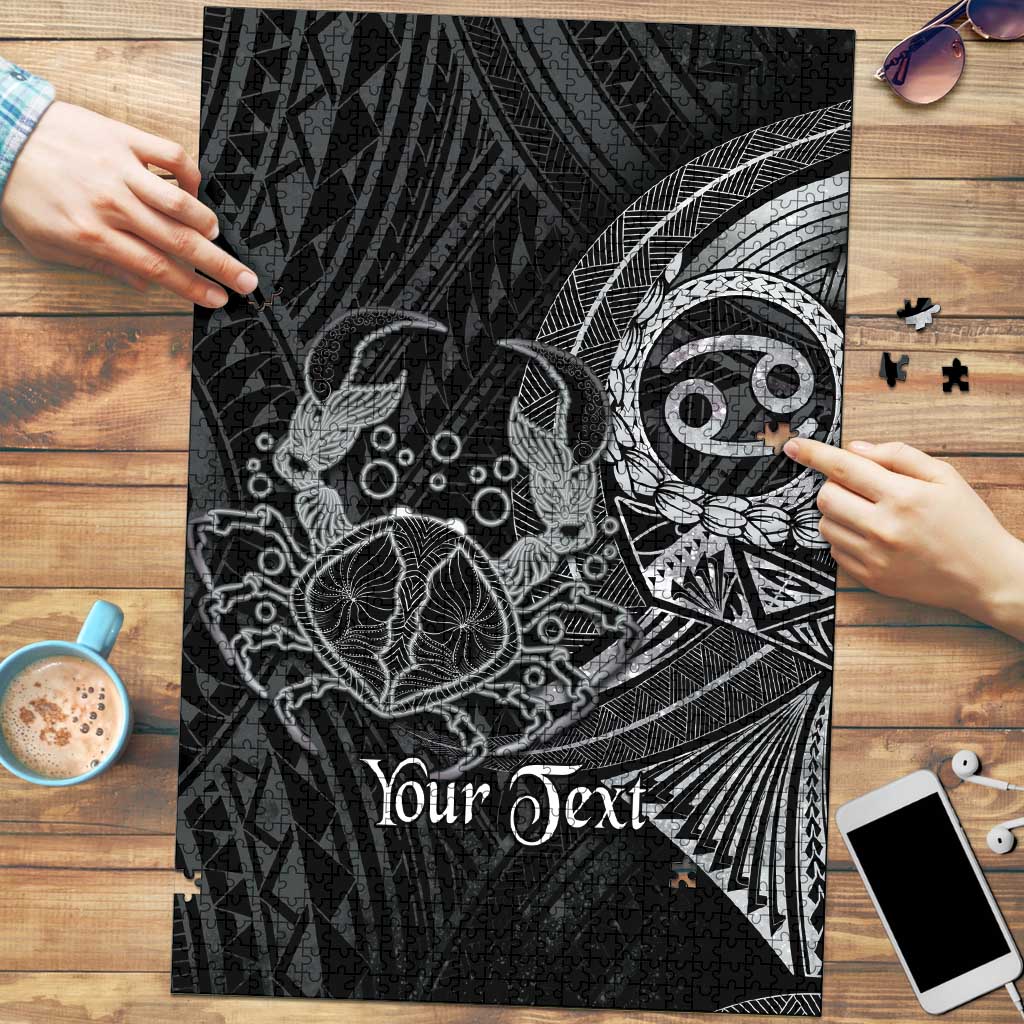 Personalised Polynesia Zodiac Cancer Puzzle Galaxy Polynesian Pattern Chest Tattoo Style LT14 Black - Polynesian Pride