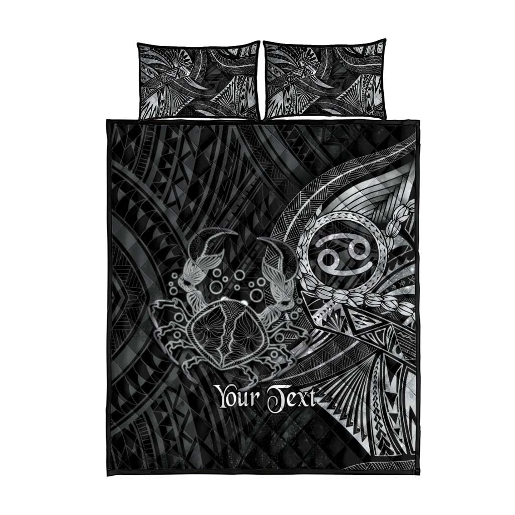 Personalised Polynesia Zodiac Cancer Quilt Bed Set Galaxy Polynesian Pattern Chest Tattoo Style LT14 - Polynesian Pride