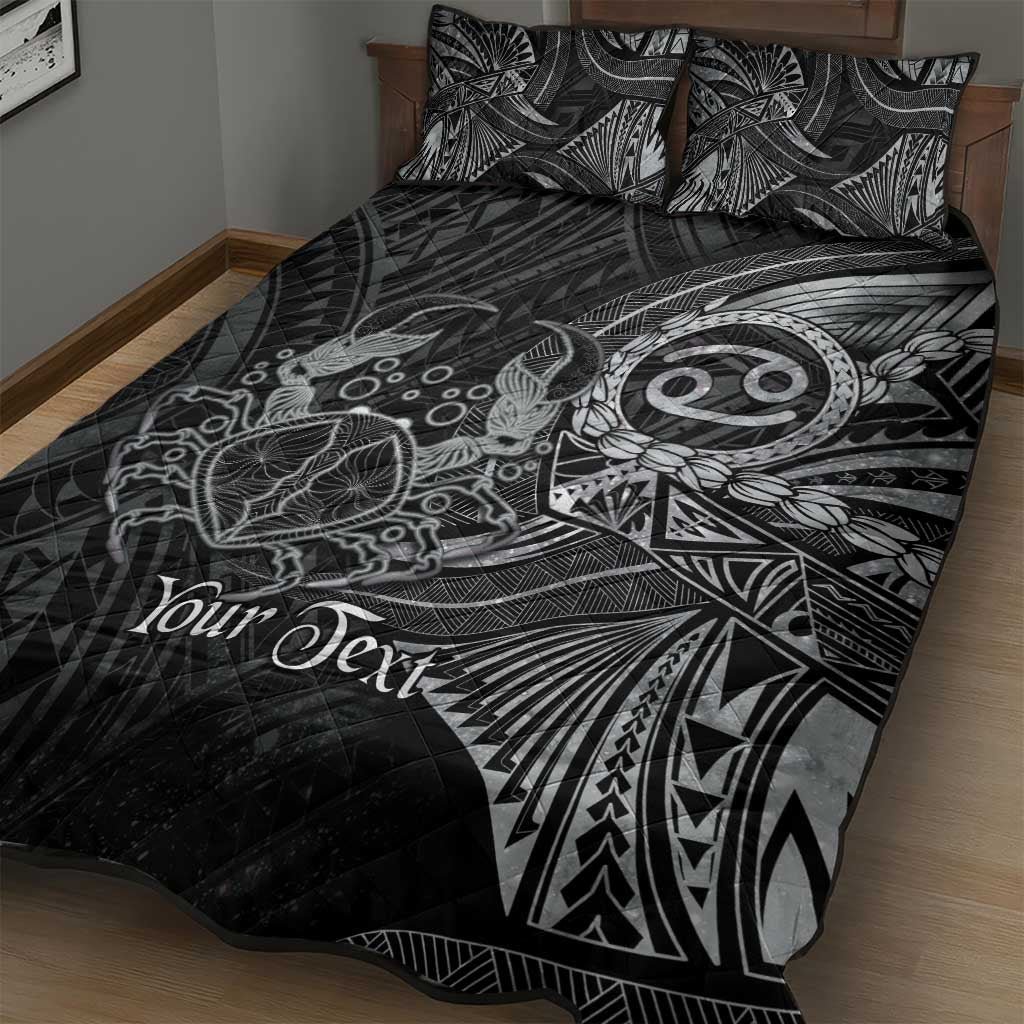Personalised Polynesia Zodiac Cancer Quilt Bed Set Galaxy Polynesian Pattern Chest Tattoo Style LT14 - Polynesian Pride