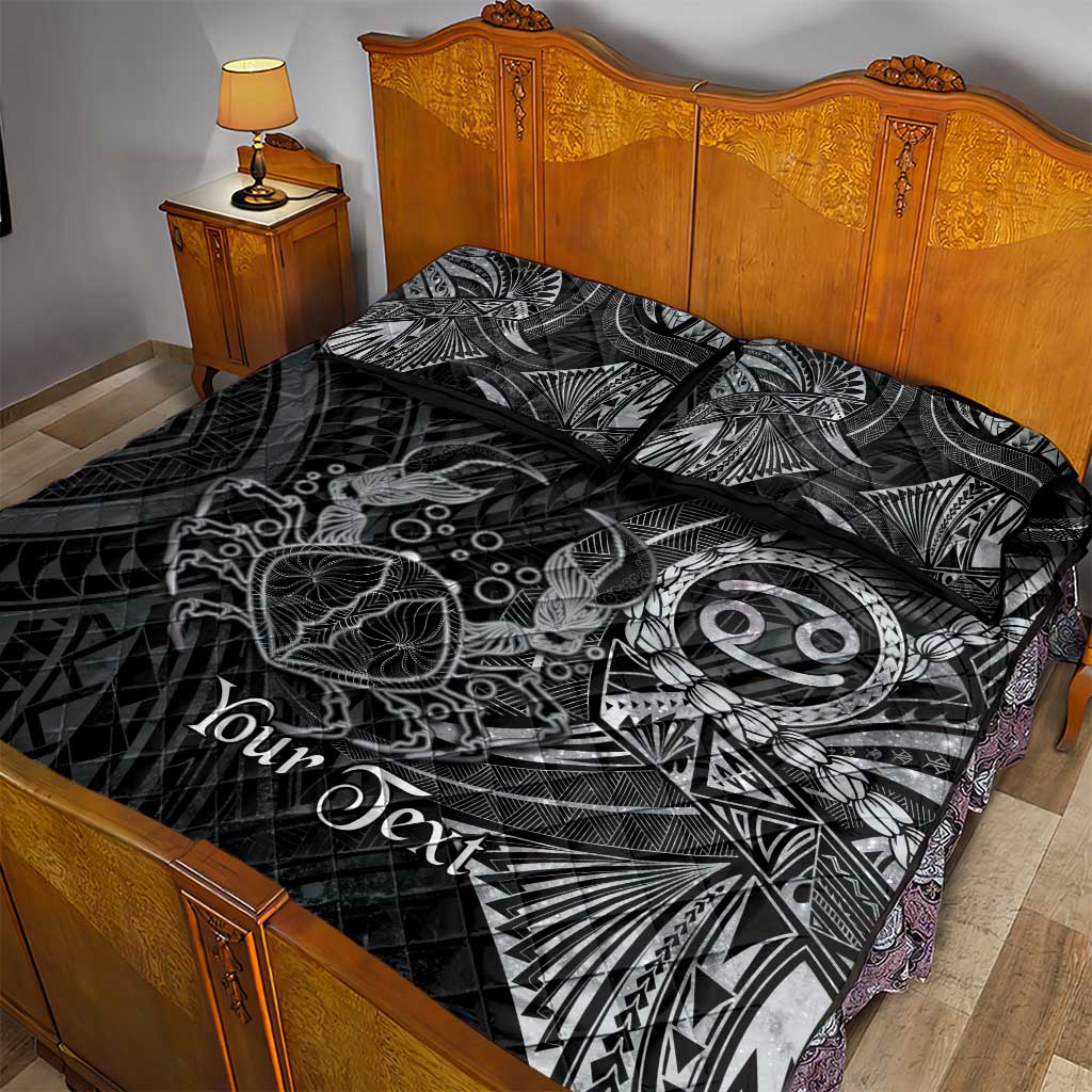 Personalised Polynesia Zodiac Cancer Quilt Bed Set Galaxy Polynesian Pattern Chest Tattoo Style LT14 - Polynesian Pride
