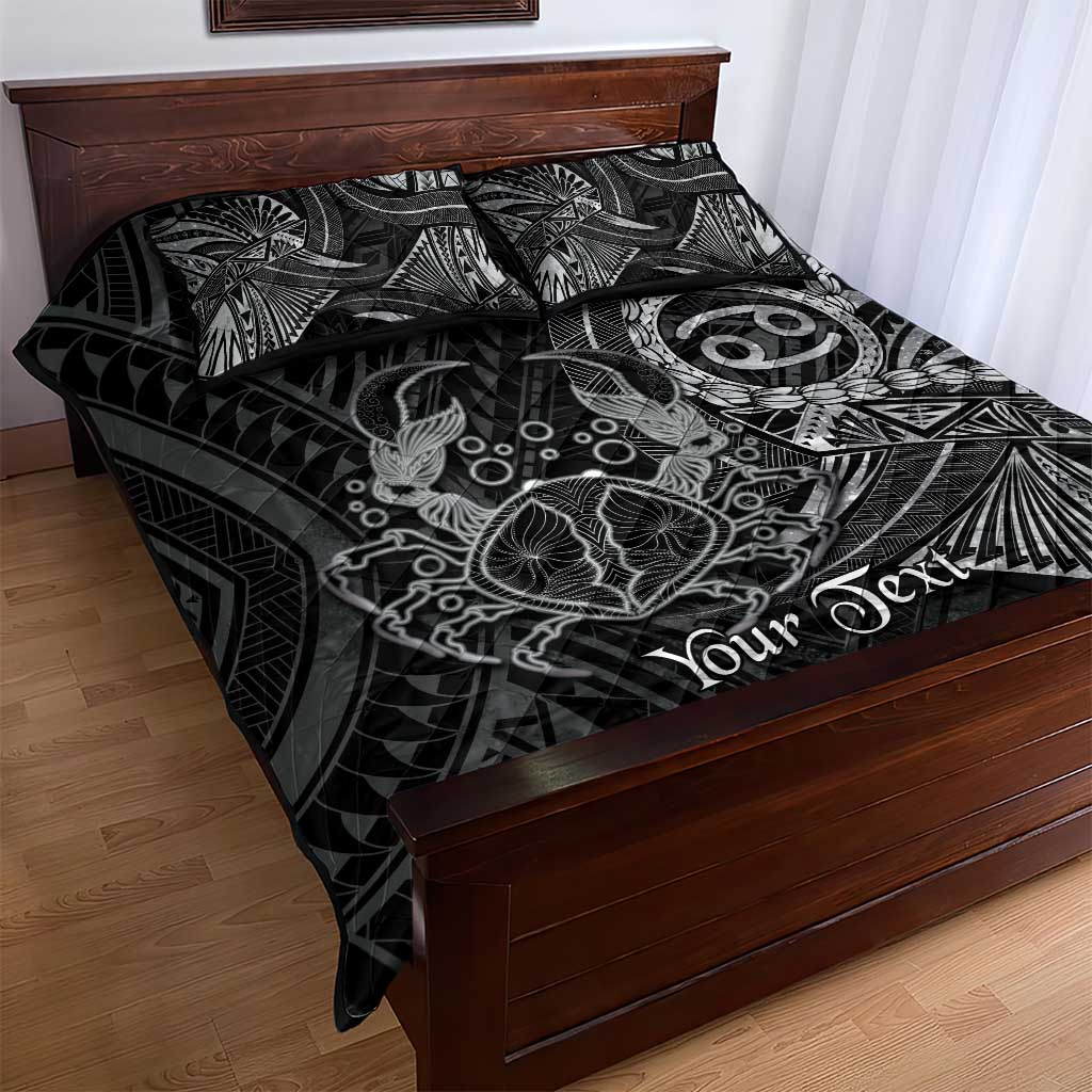 Personalised Polynesia Zodiac Cancer Quilt Bed Set Galaxy Polynesian Pattern Chest Tattoo Style LT14 - Polynesian Pride