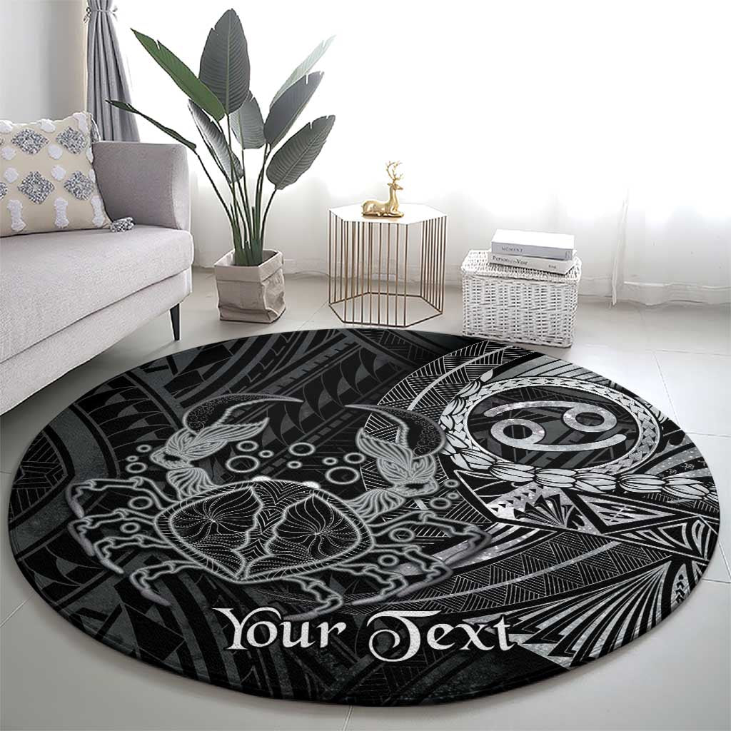 Personalised Polynesia Zodiac Cancer Round Carpet Galaxy Polynesian Pattern Chest Tattoo Style LT14 - Polynesian Pride