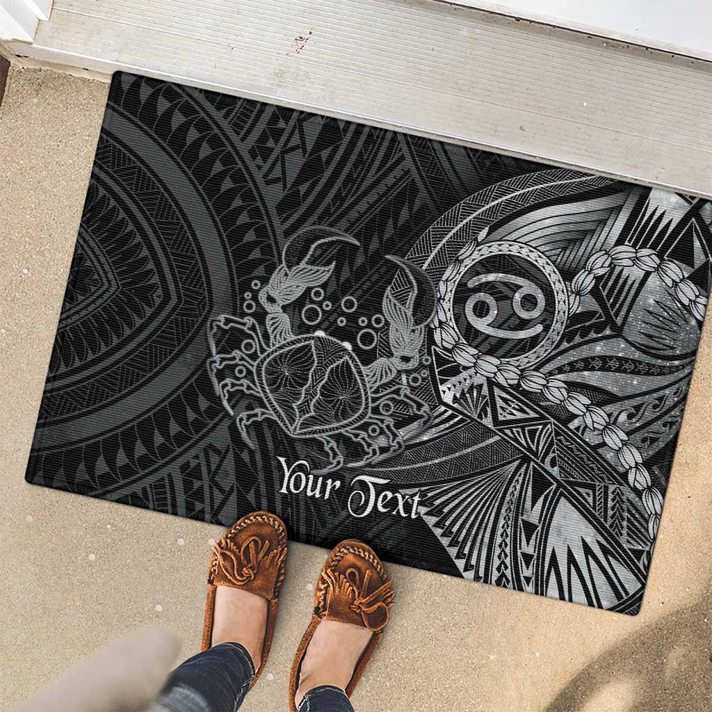 Personalised Polynesia Zodiac Cancer Rubber Doormat Galaxy Polynesian Pattern Chest Tattoo Style LT14 - Polynesian Pride