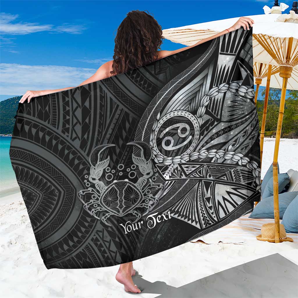 Personalised Polynesia Zodiac Cancer Sarong Galaxy Polynesian Pattern Chest Tattoo Style LT14 One Size 44 x 66 inches Black - Polynesian Pride