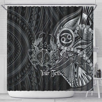 Personalised Polynesia Zodiac Cancer Shower Curtain Galaxy Polynesian Pattern Chest Tattoo Style LT14 - Polynesian Pride