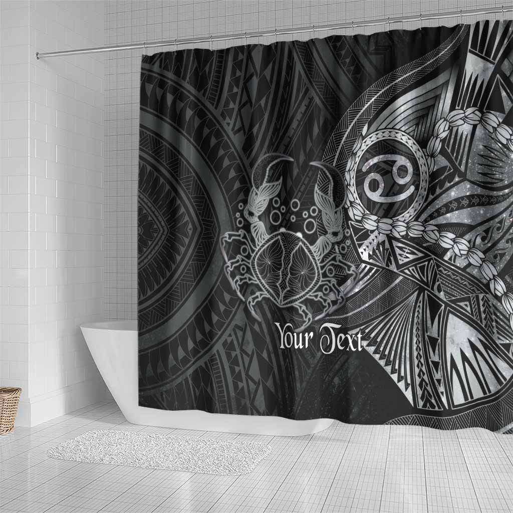 Personalised Polynesia Zodiac Cancer Shower Curtain Galaxy Polynesian Pattern Chest Tattoo Style LT14 - Polynesian Pride