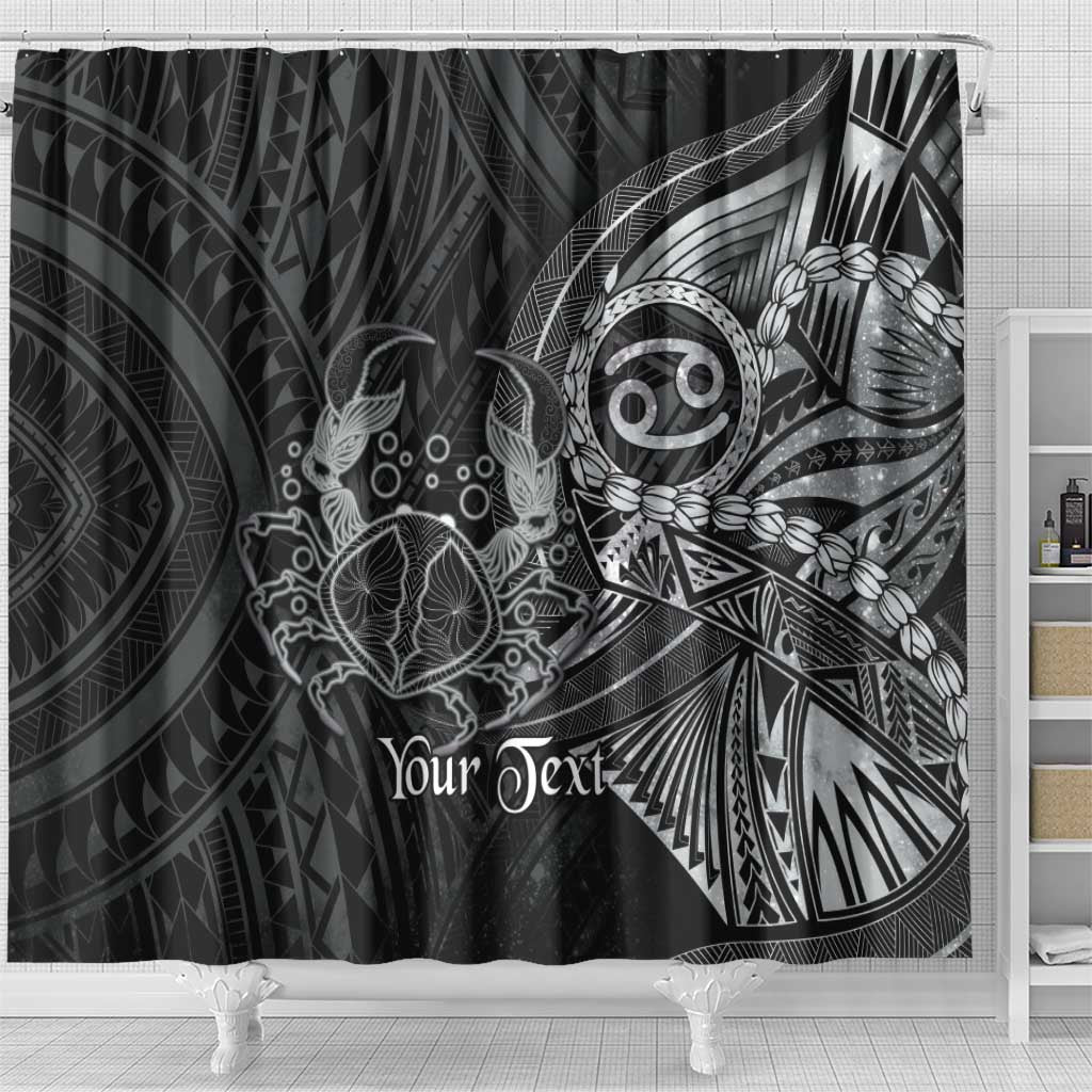 Personalised Polynesia Zodiac Cancer Shower Curtain Galaxy Polynesian Pattern Chest Tattoo Style LT14 - Polynesian Pride