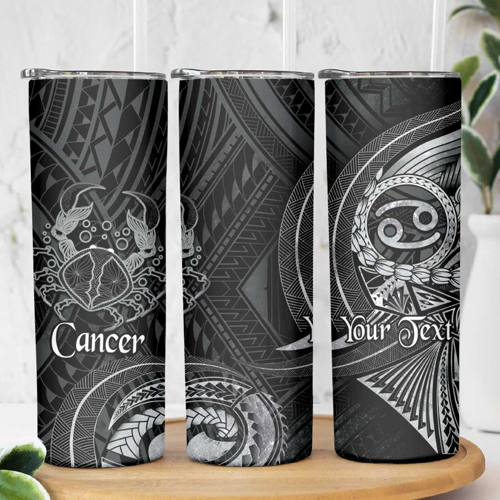 Personalised Polynesia Zodiac Cancer Skinny Tumbler Galaxy Polynesian Pattern Chest Tattoo Style LT14 - Polynesian Pride
